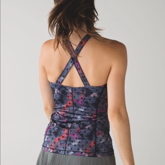 LULULEMON Tank Top Kanto Catch Me Windy Blooms Regal Plum Racerback 8 - Picture 4 of 14
